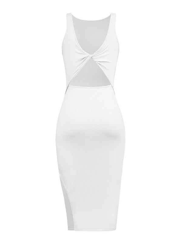 Levoire | Femme tricoté sans manches sexy réversible Cover-Hip-Robe
