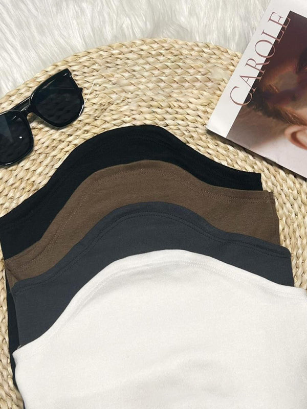 Levoire | Vêtement unicolore d'intérieur et d'extérieur Slim-Fit irrégulier beau dos Top