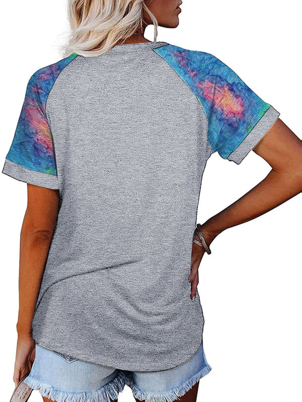 Levoire | Femme Loisirs Camouflage Imprimé Mosaïque Col Rond T-shirt à Manches Courtes