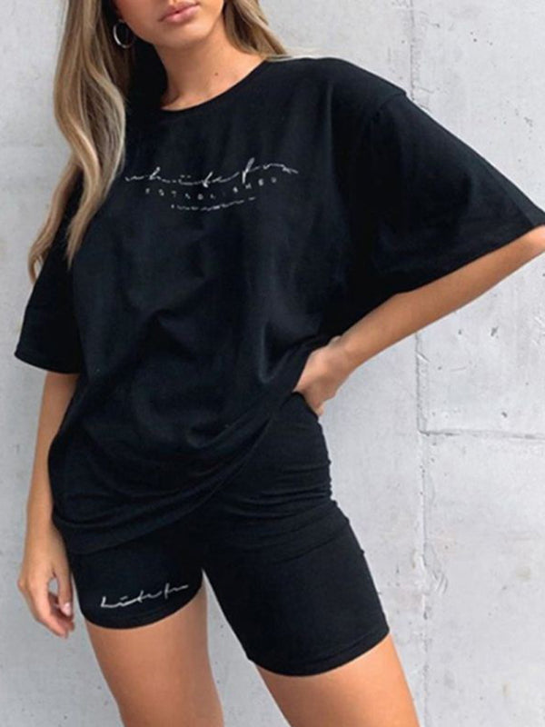 Levoire | Nouveau t-shirt à motif lettre léger et décontracté, vêtements de sport Must
