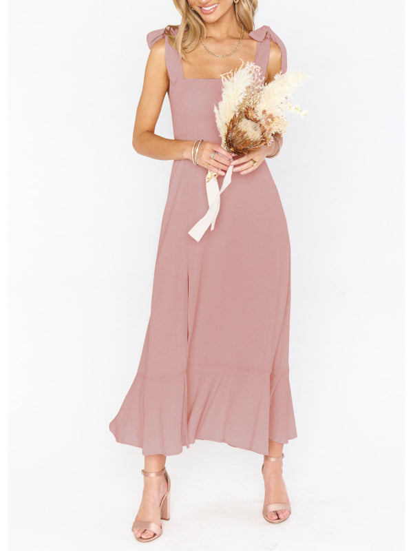 Levoire | Femme élégante et à la mode, pendule fendue, robe française haut de gamme Rosa
