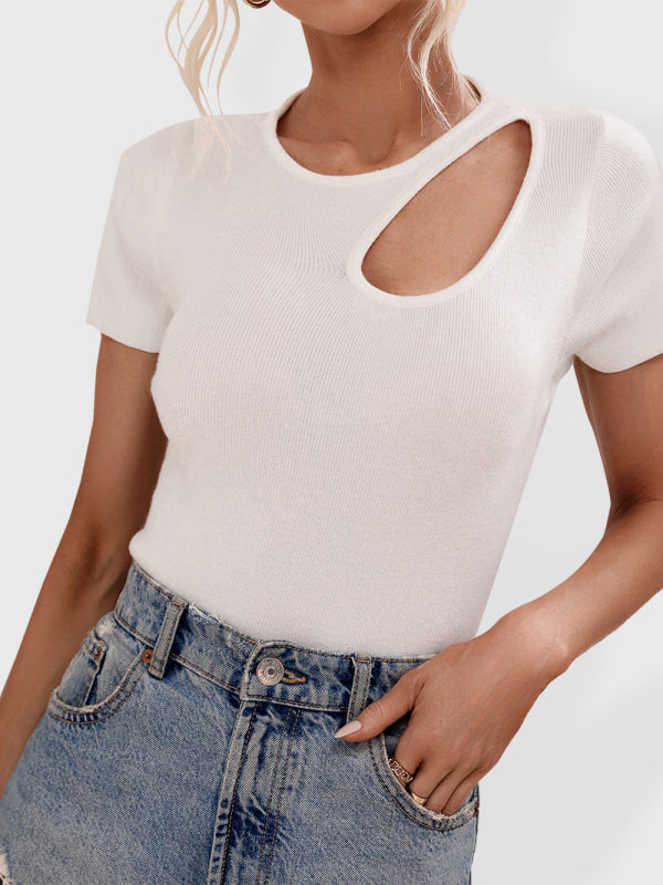 Levoire | Nouveau uni décontracté mode sexy mince femme tricot Blanc