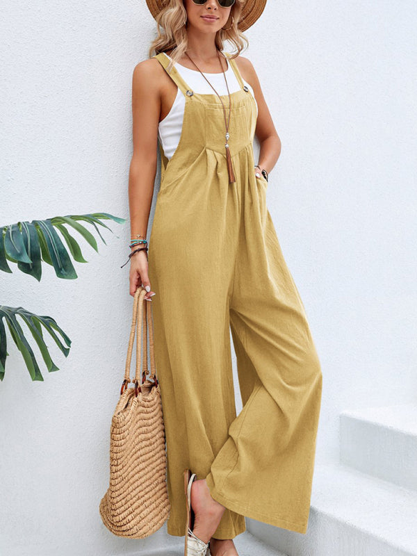 Levoire | Femme Overall De Loisirs Uni Jaune