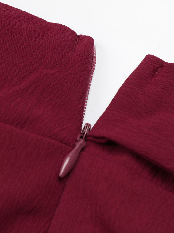 Levoire | Femme Pantalon Large Taille Haute en Dentelle Tissé de Style Commuter