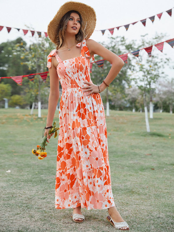 Levoire | Femme Sling Fleurs Resort Long Robe