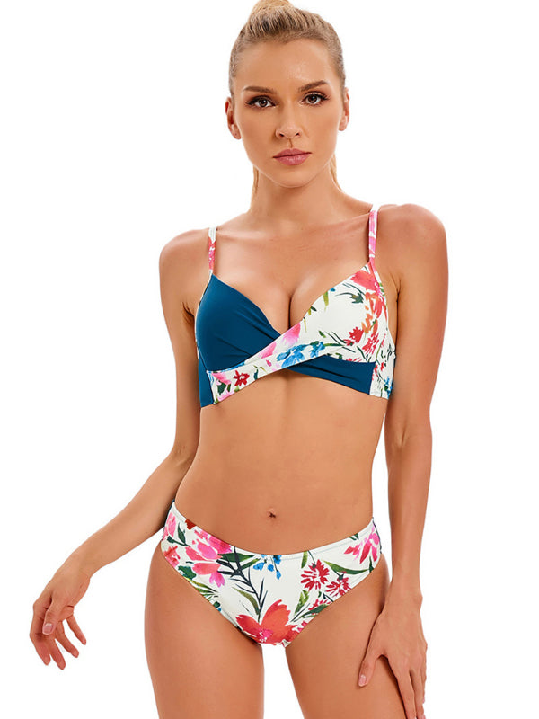Levoire | Femmes ensemble bikini sexy synchronisation des couleurs Vert foncé Jasper