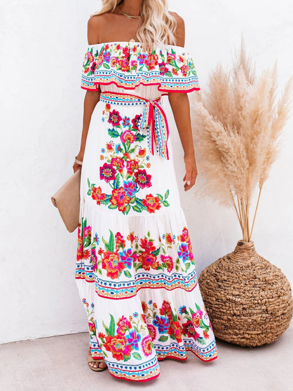 Levoire | Robe maxi à fleurs épaules nues Styles 1