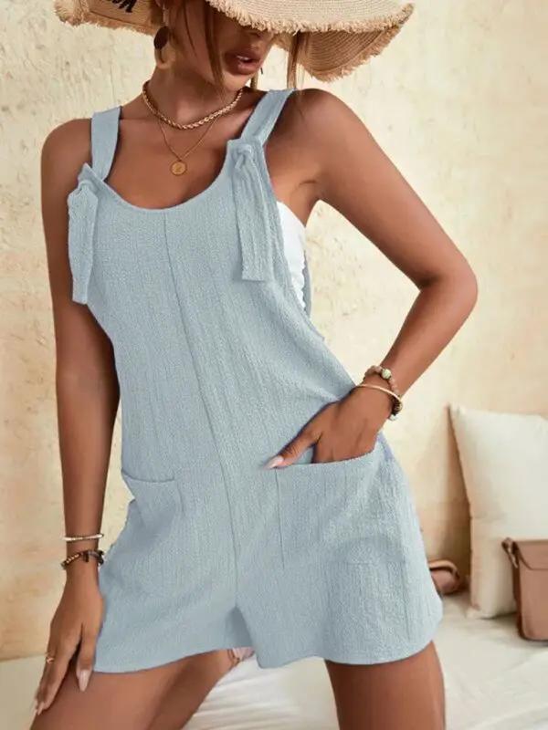 Levoire | Femme Uni Pantalon de Confection à Lacets Loisirs Overall