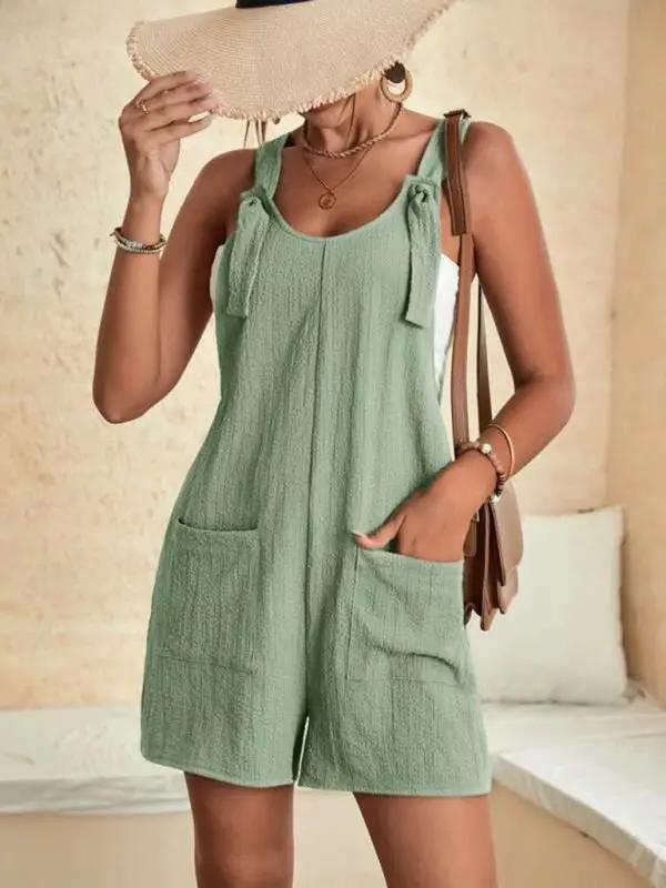 Levoire | Femme Uni Pantalon de Confection à Lacets Loisirs Overall