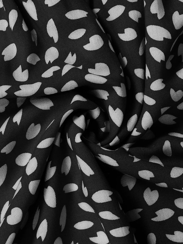 Levoire | Femme tissée sans épaule halter-top cœur imprimé mini robe