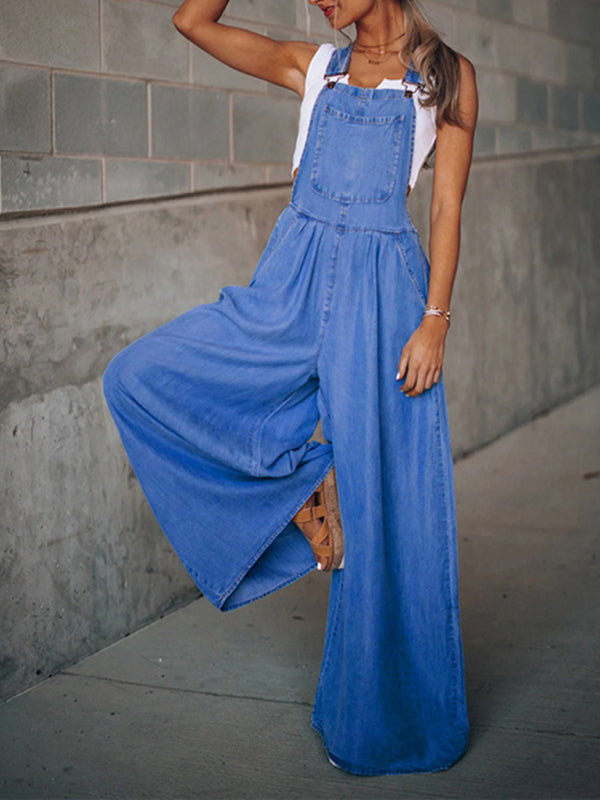 Levoire | Femmes Pantalon en denim décontracté loose Pourpre bleu marine