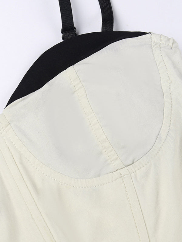Levoire | Top camisole à bord contrastant Multi-usage Spice Girl Top