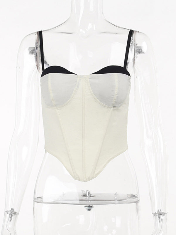 Levoire | Top camisole à bord contrastant Multi-usage Spice Girl Top
