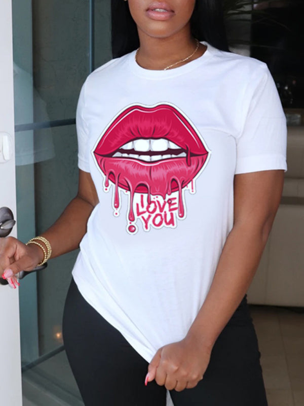 Levoire | sexy motif léopard T-shirt col rond Manches courtes T-shirt Top femme Robe 7
