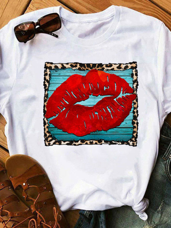 Levoire | Femme motif léopard Lepes Graphique T-shirt Muster8