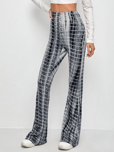 Levoire | Pantalons évasés à taille haute en stretch imprimés