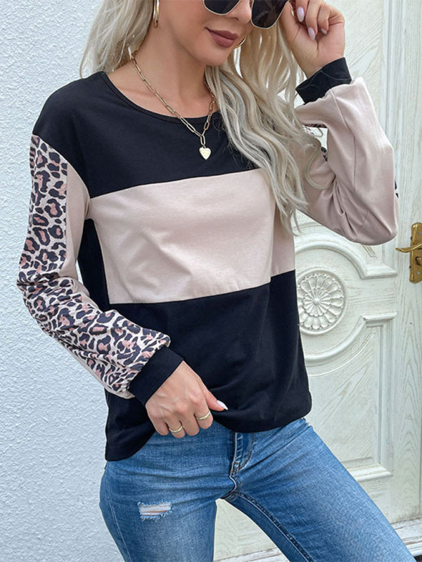 Levoire | Nouveau Motek Casual Vêtements de loisir--haut à motif léopard T-shirt à manches longues