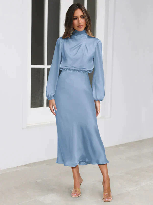 Levoire | Robes De Soirée Élégantes Avec Manches Longues Bleu ciel
