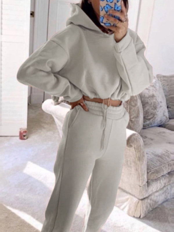 Levoire | Vêtements pour femmes Pulls longs à manches Pantalons Ensemble deux pièces ample Kaki