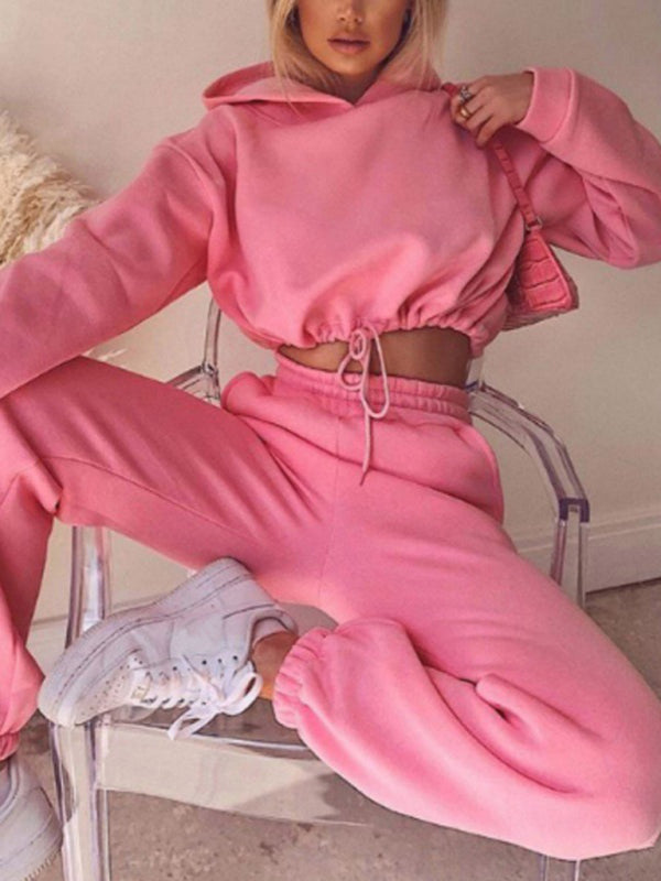 Levoire | Vêtements pour femmes Pulls longs à manches Pantalons Ensemble deux pièces ample Rosa