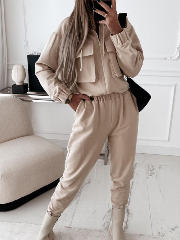 Levoire | Nouveau manteau pour femmes Pantalons Harem Ensemble sportif ample à deux pièces