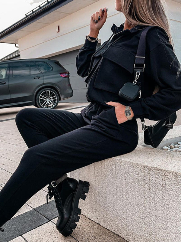 Levoire | Nouveau manteau pour femmes Pantalons Harem Ensemble sportif ample à deux pièces