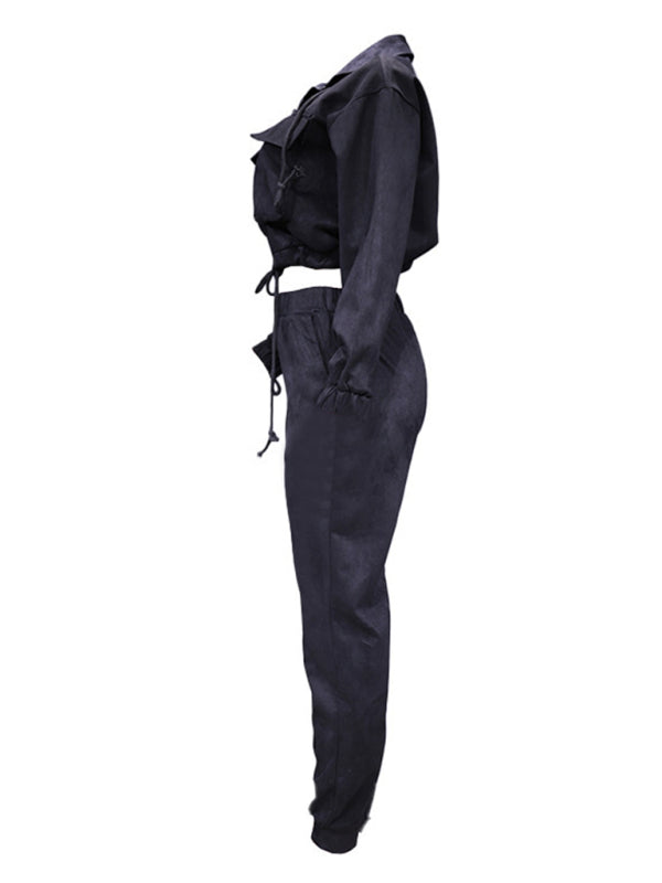 Levoire | Nouveau manteau pour femmes Pantalons Harem Ensemble sportif ample à deux pièces