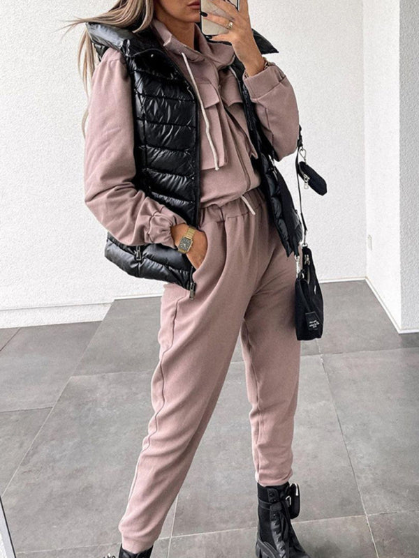 Levoire | Nouveau manteau pour femmes Pantalons Harem Ensemble sportif ample à deux pièces Raccourci