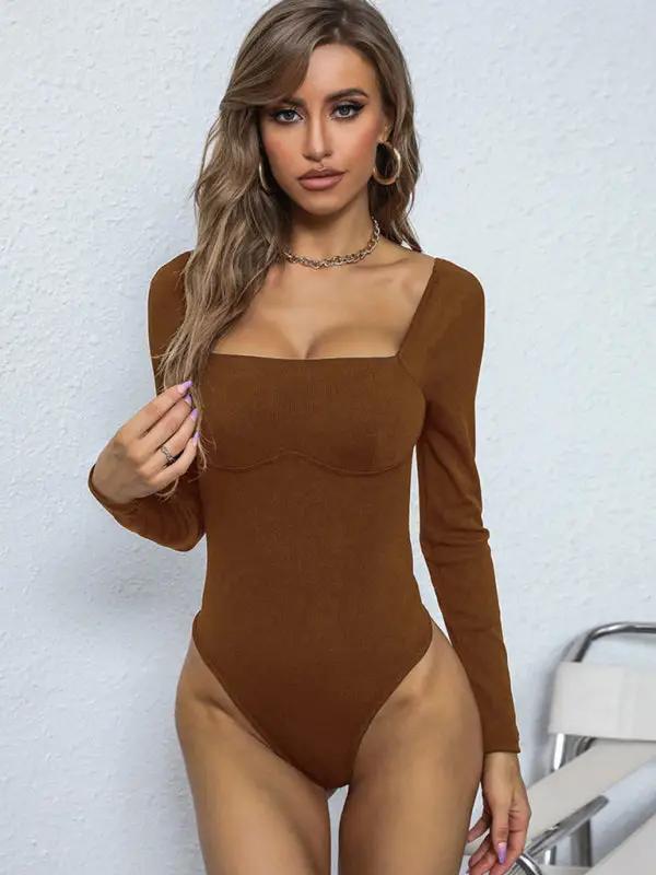 Levoire | Femme Col Resseré Côtes Tricot Combinaison