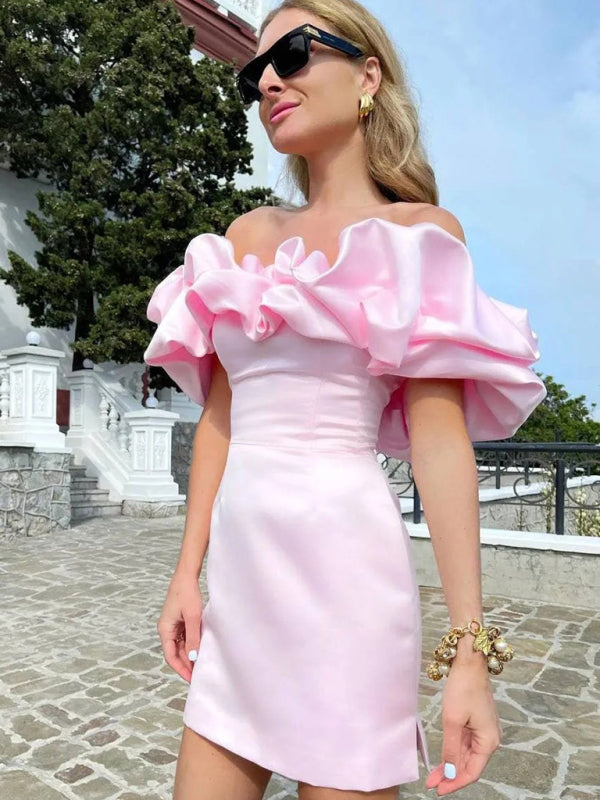 Levoire | Robe satin volants