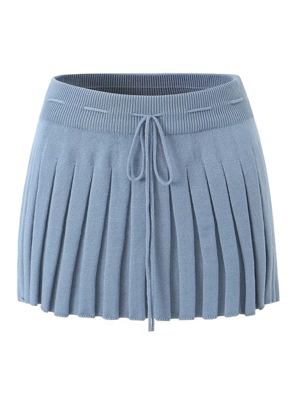 Levoire | Pour Femmes Nouvelle Veste Longue à Manches Inversée + Sangles Coordonnées par Couleur + Jupe Plissée