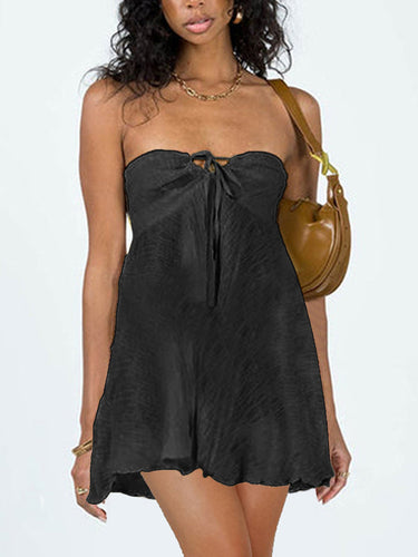 Levoire | Robe Haute Taille Uni Sexy Dos Nu Femme Nouvelle Année Mode Top