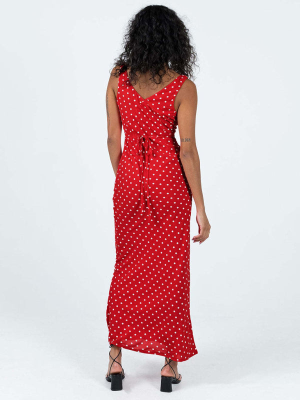 Levoire | Pour femmes Robe à pois Off-Shoulder V-Cou