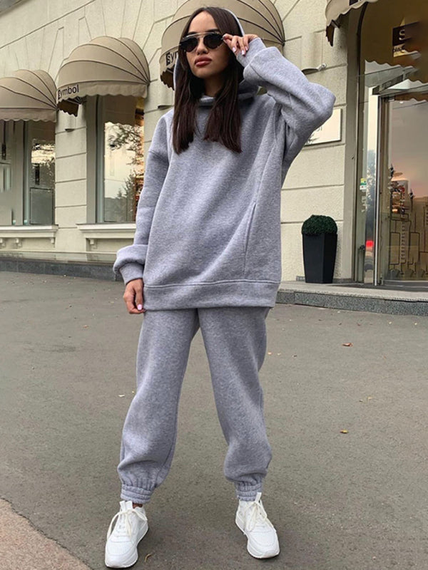 Levoire | Sweat à capuche pour femmes en deux parties Harmaa