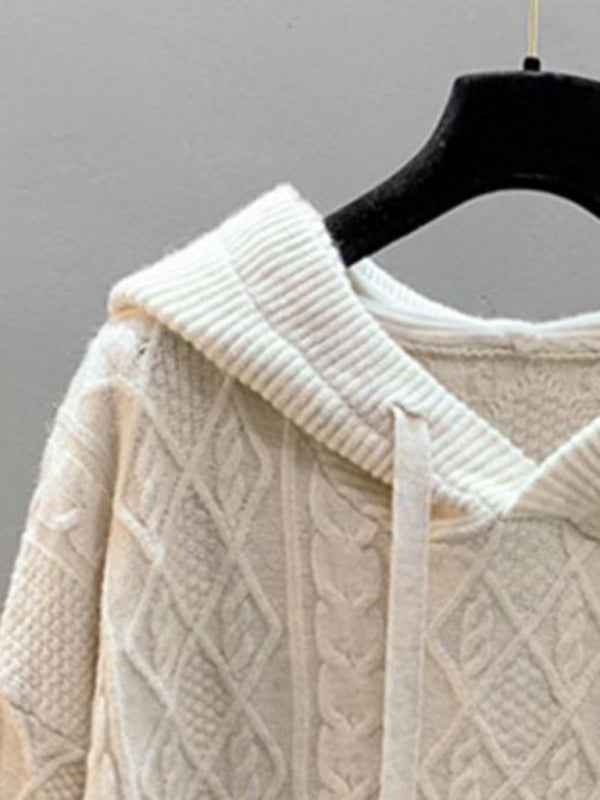 Levoire | Femmes Twist loose hoodie tricot pull