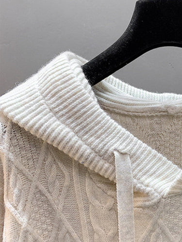 Levoire | Femmes Twist loose hoodie tricot pull