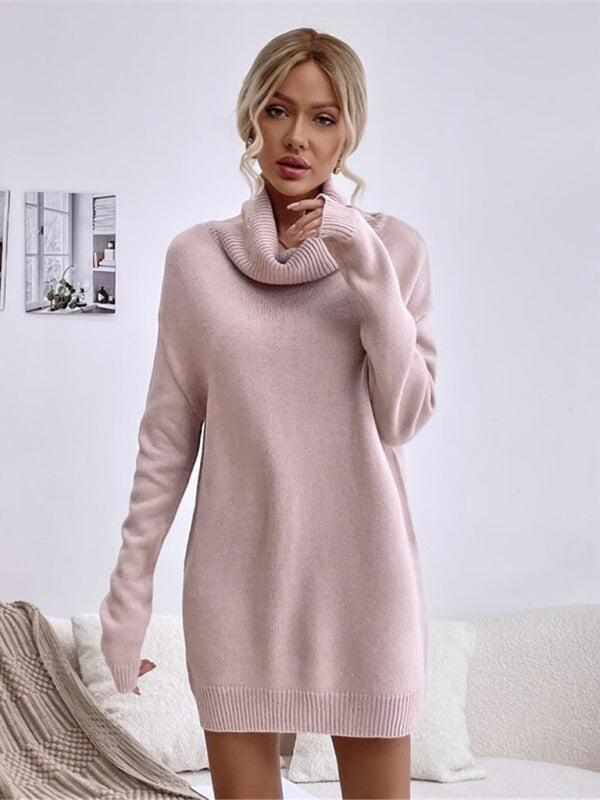 Levoire | Pull À Col Roulé En Tricot Coupe Longue