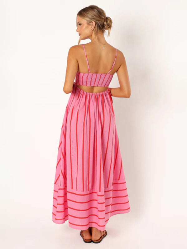 Levoire | Robe de loisirs sans bretelles à rayures pour femmes
