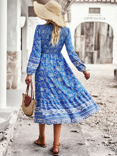 Levoire | Femme Nouvelle Bohème Temps libre Style de vacances Robe à décolleté en V