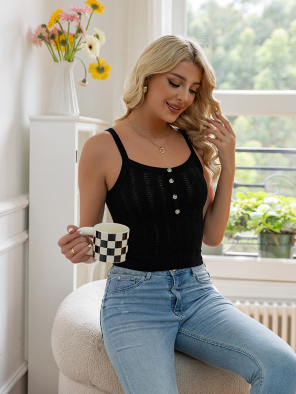 Levoire | Femmes Nouvelle Polyvalente Boutonnée Camisole Laine Gilet