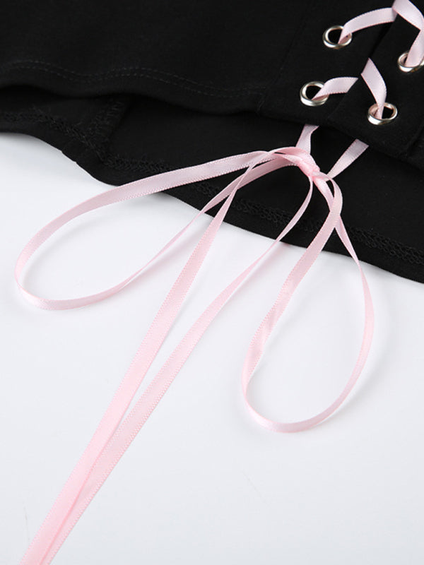 Levoire | Pour Femmes Nouveau Style Français Perle Porteuse Ajout de Dentelle Ceinture Gilet