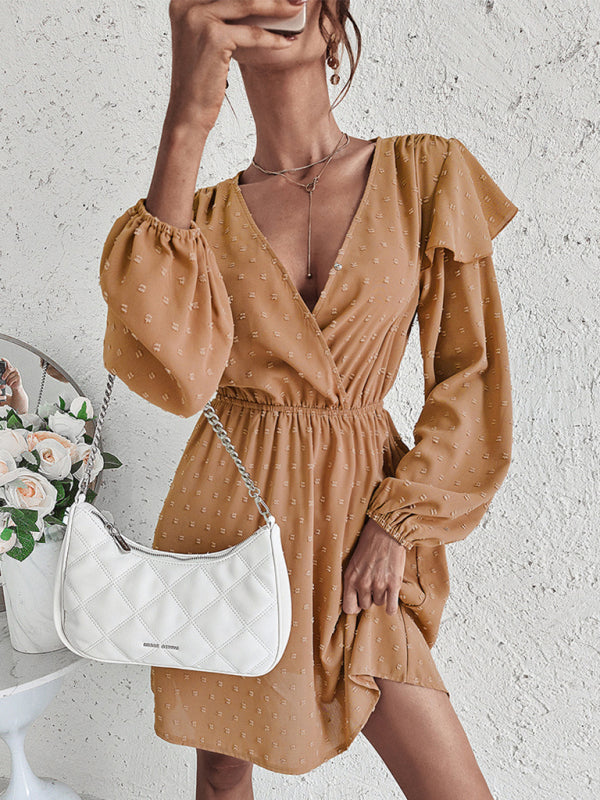 Levoire | Robe à volants à manches bouffantes Kryssekrage pour femmes