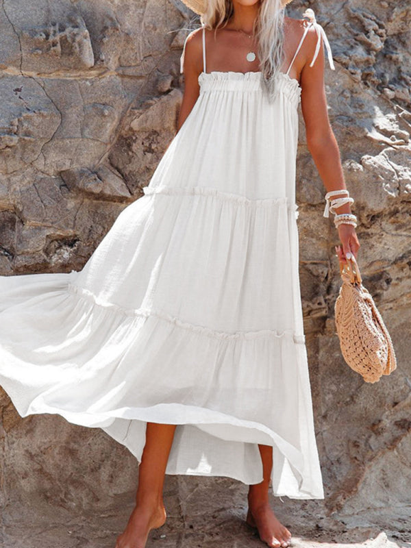 Levoire | Femme jupe midi sexy unie sans bretelles Blanc