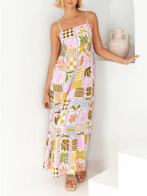 Levoire | Vêtements pour femmes robe à manches courtes imprimée sur mesure à l'arrière Pastelli rose pâle