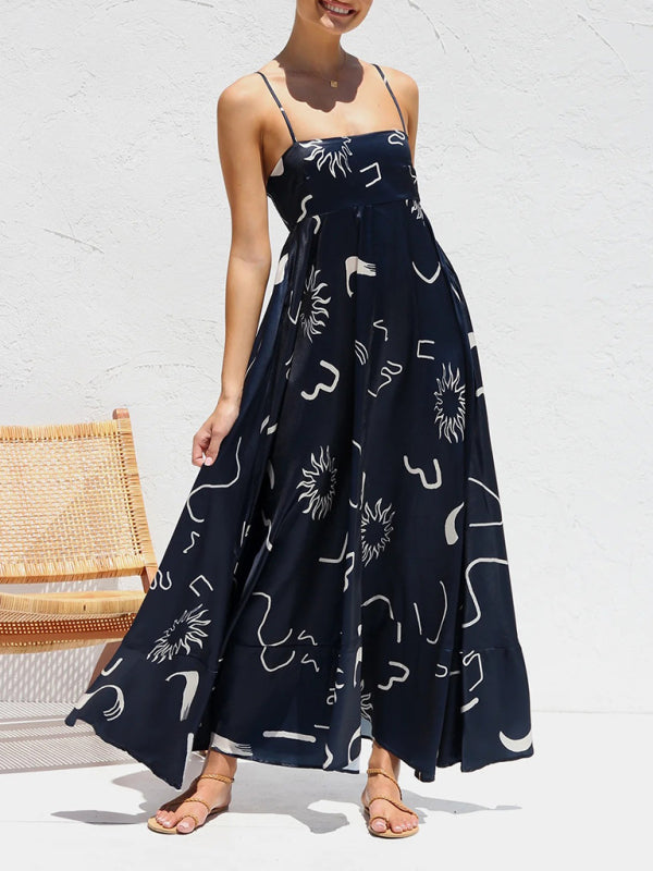 Levoire | Vêtements pour femmes nouveau style petite robe à bretelles imprimée fraîche Champlain-väri