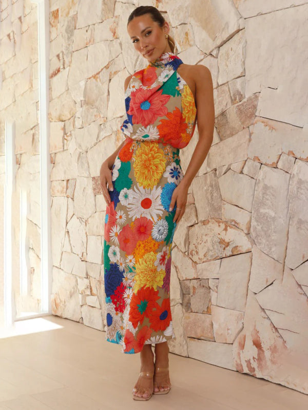 Levoire | Nouveau style de fête Vêtement de taille dos nu sans manches Orange