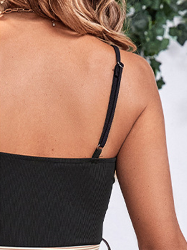 Levoire | Femmes robe d'été à bretelles rayée