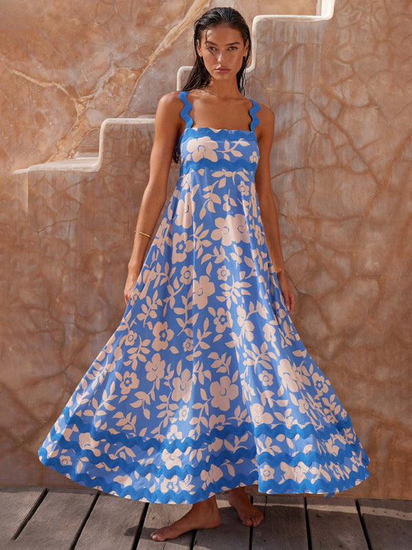 Levoire | Vêtements pour femmes Robe longue imprimée longue Sininen