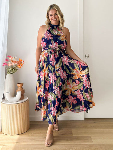 Levoire | Pour femmes Robe à dos nu Imprimé Loisirs Vacances Volant