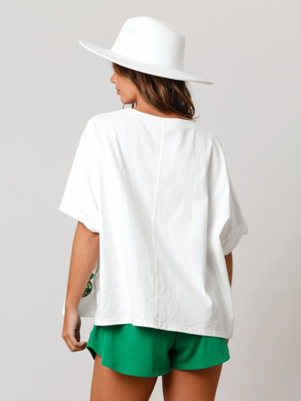 Levoire | Rouva St. Patrick chapeau Paljetit Haut Détachable T-shirt